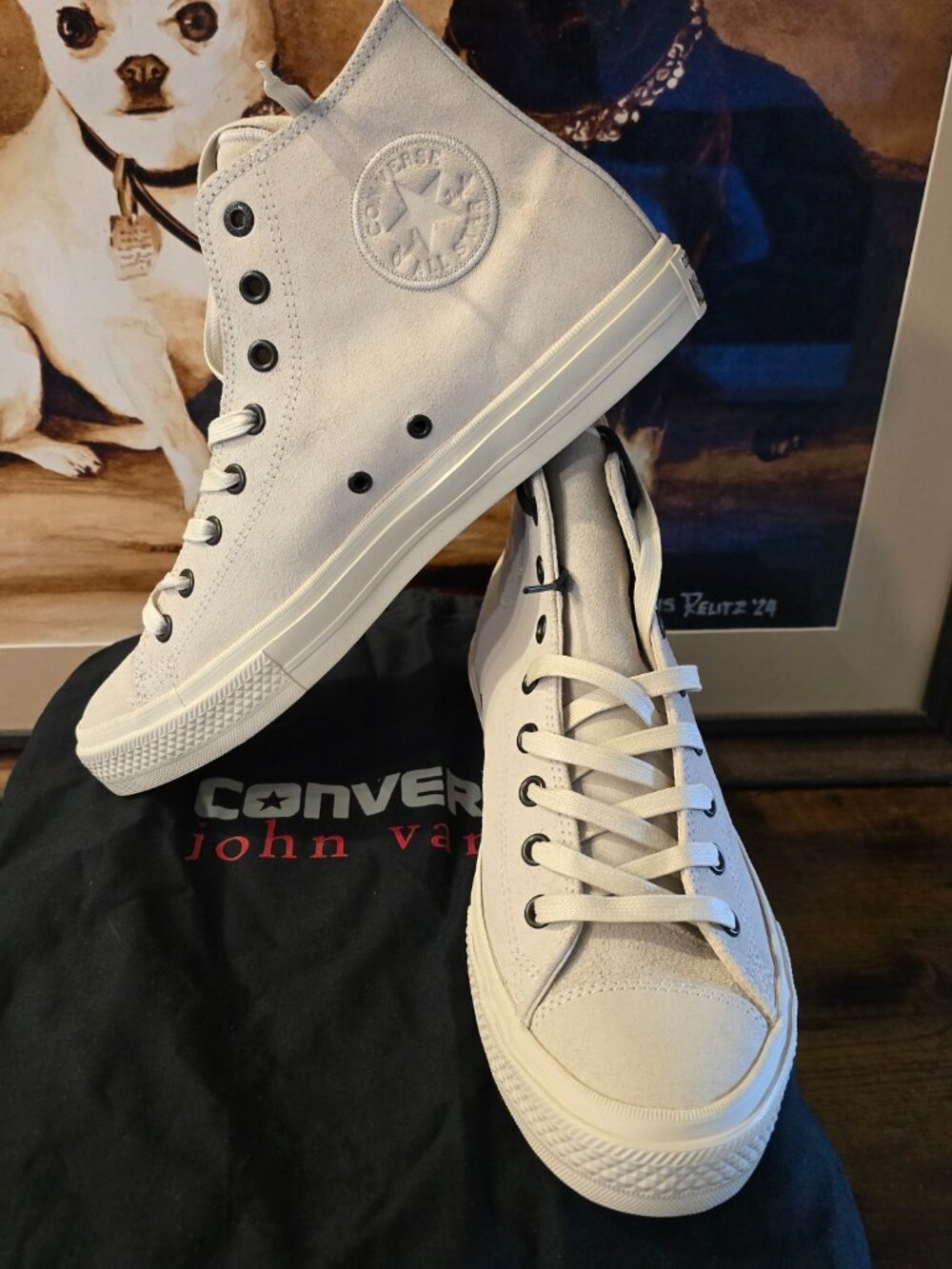 Converse CHUCK TAYLOR II x JOHN VARVATOS HI OX TURTLEDOVE / TURTLE Mens 12 NEW